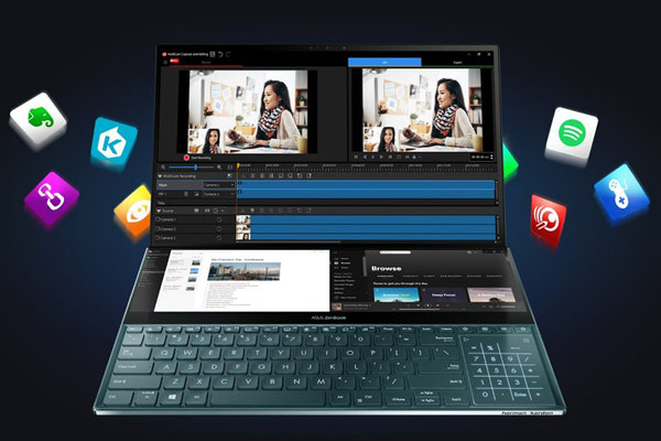 لپ تاپ های سری ZenBook Duo با دو صفحه نمایشگر